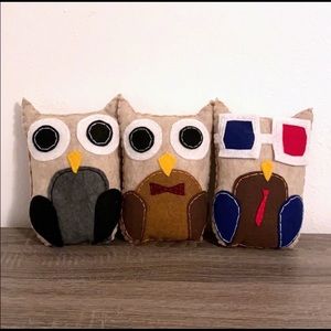 Handmade Doctor Who Plush Owls